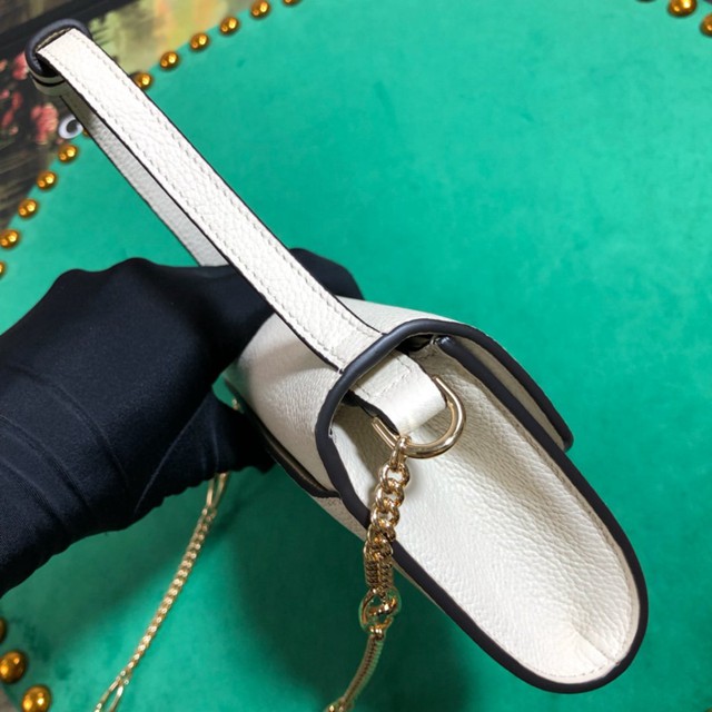 Gucci高仿專櫃女包 564718 Gucci古馳Zumi系列女士手袋 互扣式G馬銜扣 Gucci鏈條單肩斜挎小包  gqy3287